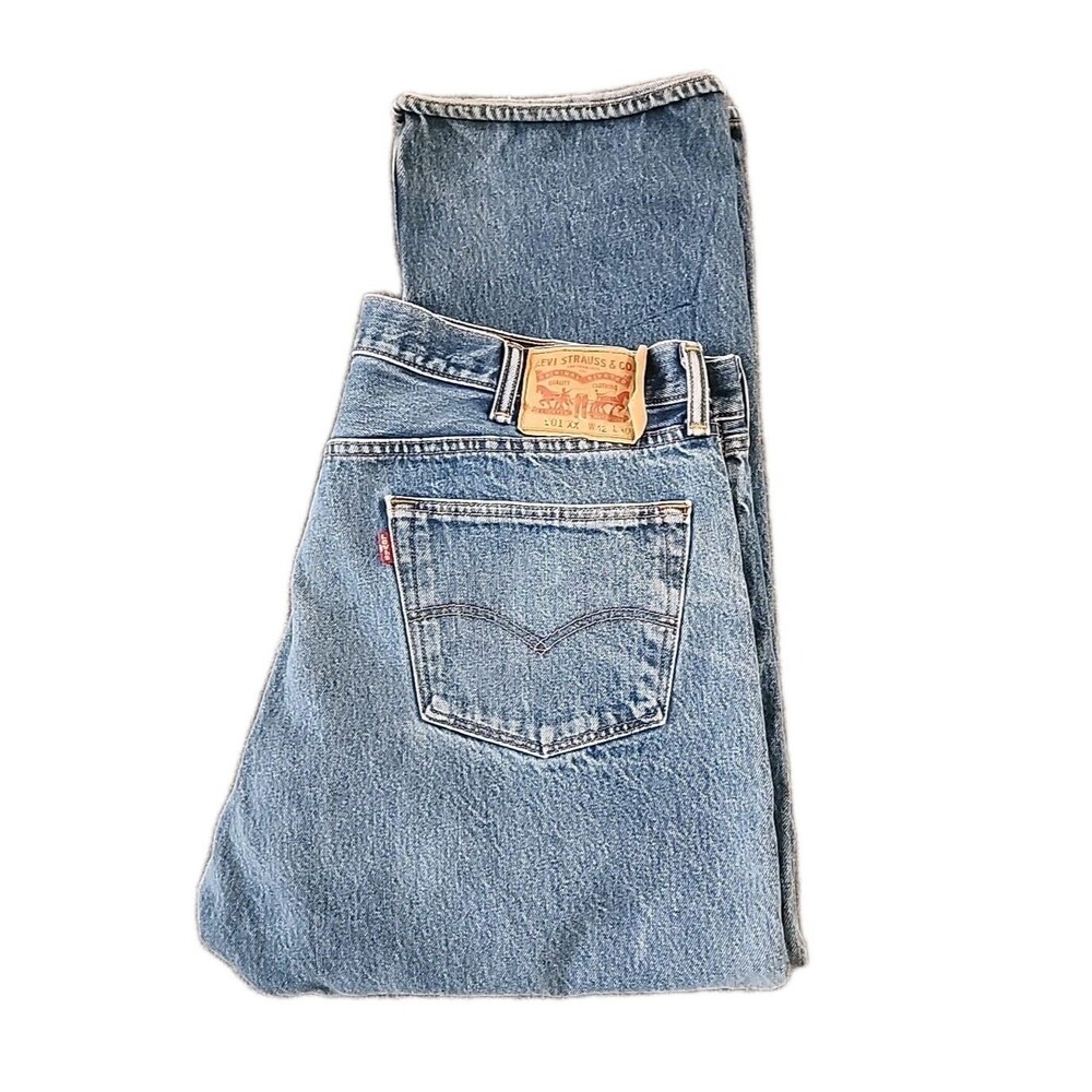 Levis 501xx Jeans Men's 42x30 Button Fly Blue Denim Jeans Mexico